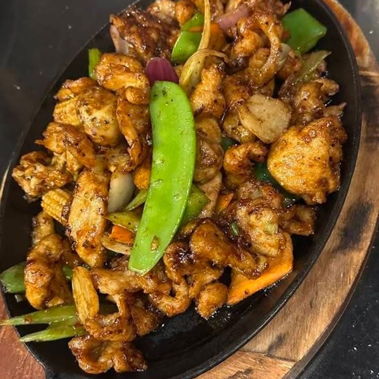 Savor our chicken lo mein